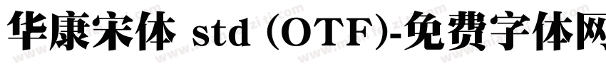 华康宋体 std (OTF)字体转换